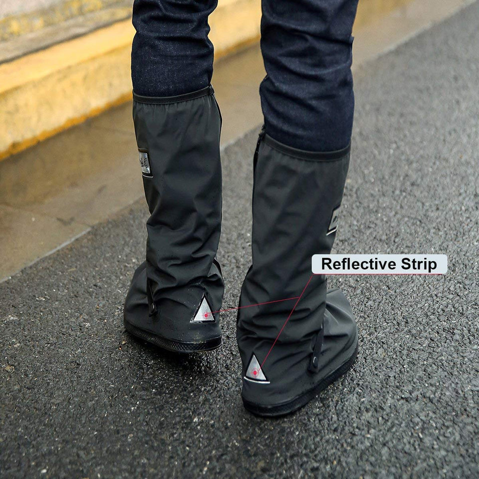 Bull spring Impermeable Cubiertas de Zapatos, Botas de Lluvia Impermeables Botas de Lluvia para Hombres, Equipo de protección para Exteriores de Motocicleta (un par)