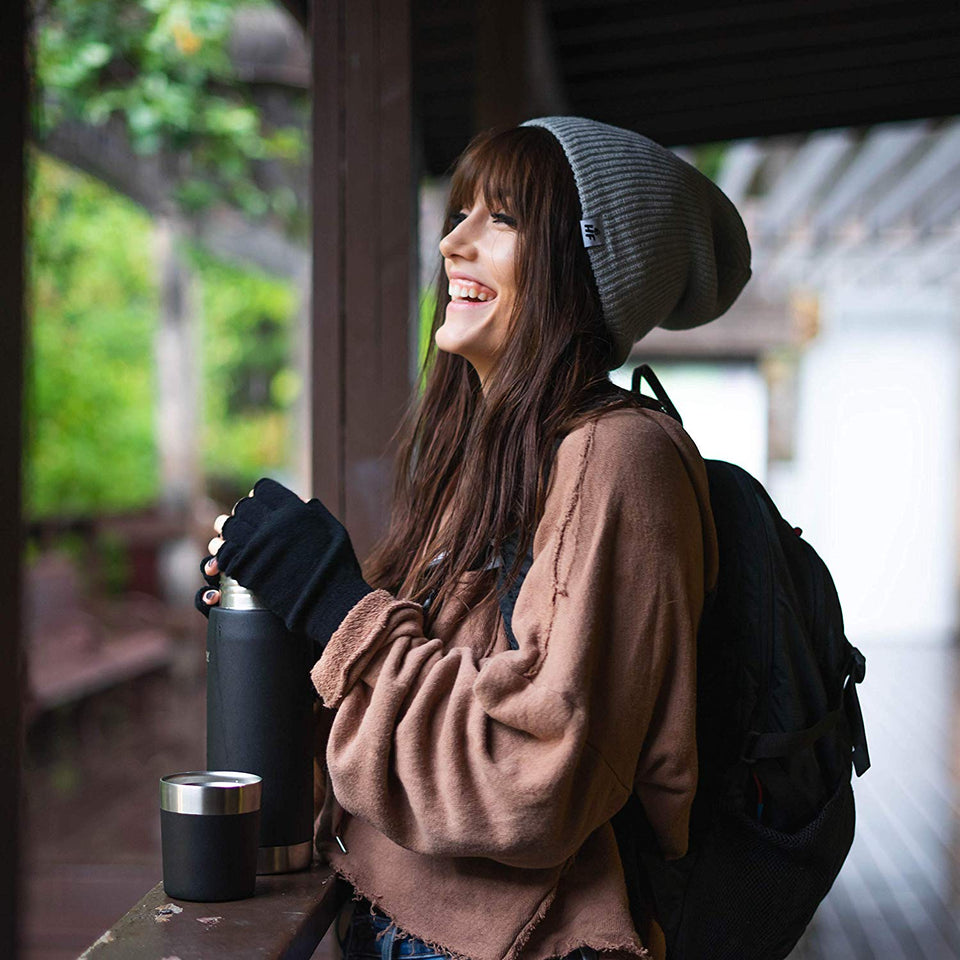 Hot FET - Conjunto de 2 Gorros Unisex de Invierno para Hombre y Mujer