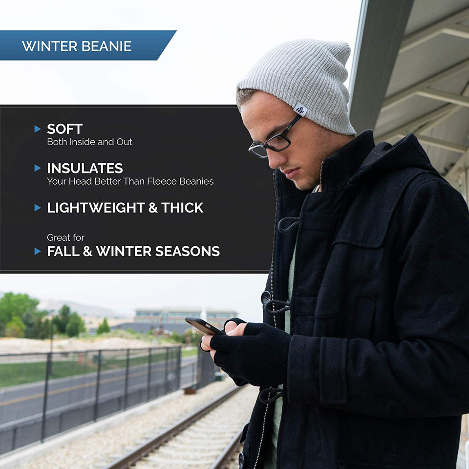 Hot FET - Conjunto de 2 Gorros Unisex de Invierno para Hombre y Mujer