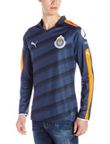 Puma Chivas Jersey Alternativo para Hombres, Manga Larga, Replica, color Azul/Naranja, M