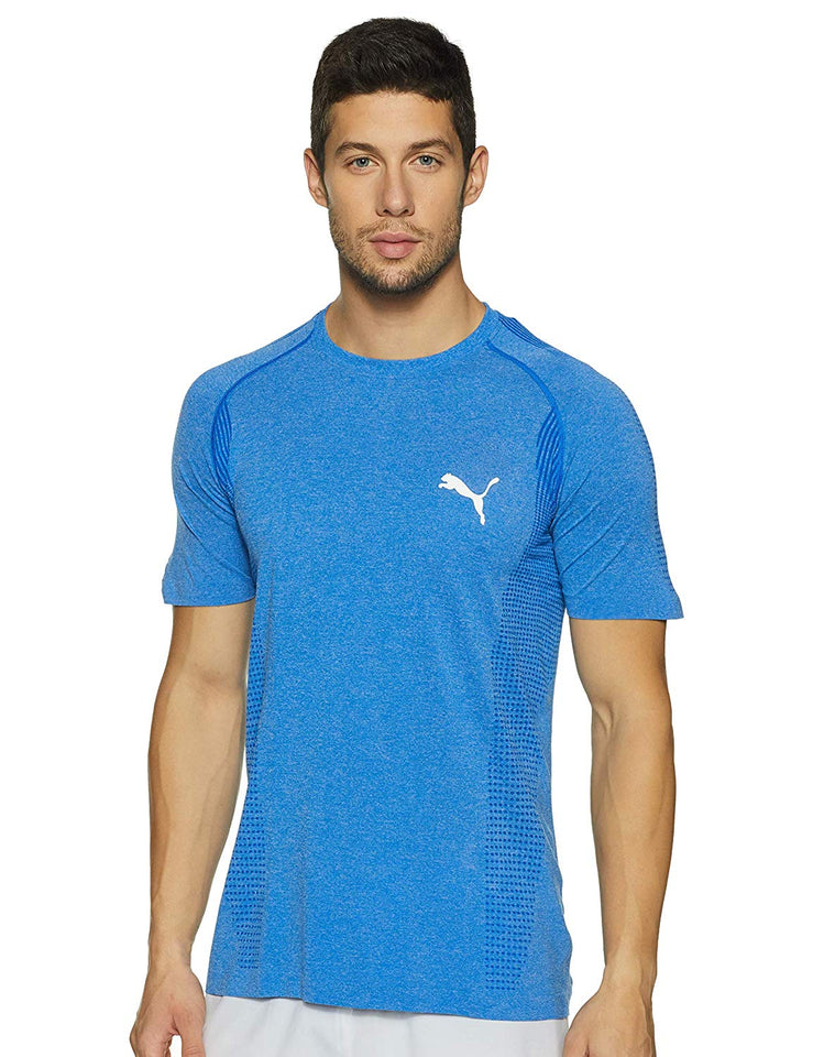 PUMA 59063208 Playera Evoknit Basic para Hombre, Lapis Blue Heather, Chico