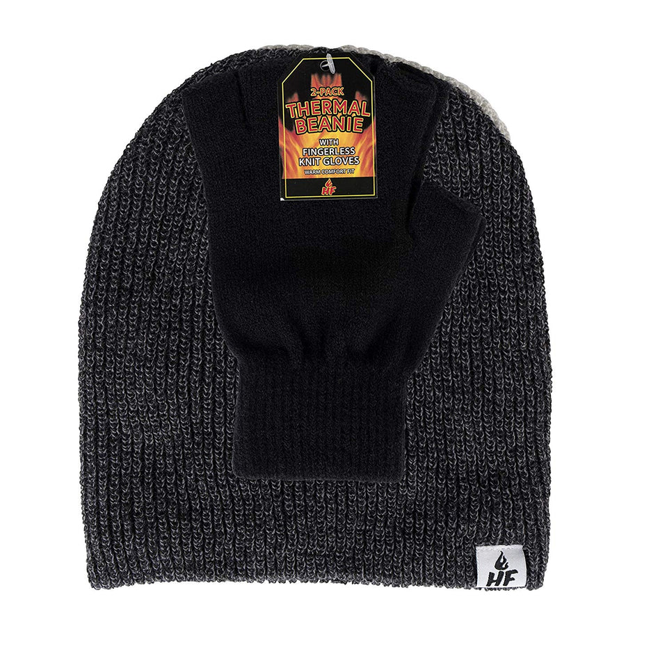 Hot FET - Conjunto de 2 Gorros Unisex de Invierno para Hombre y Mujer
