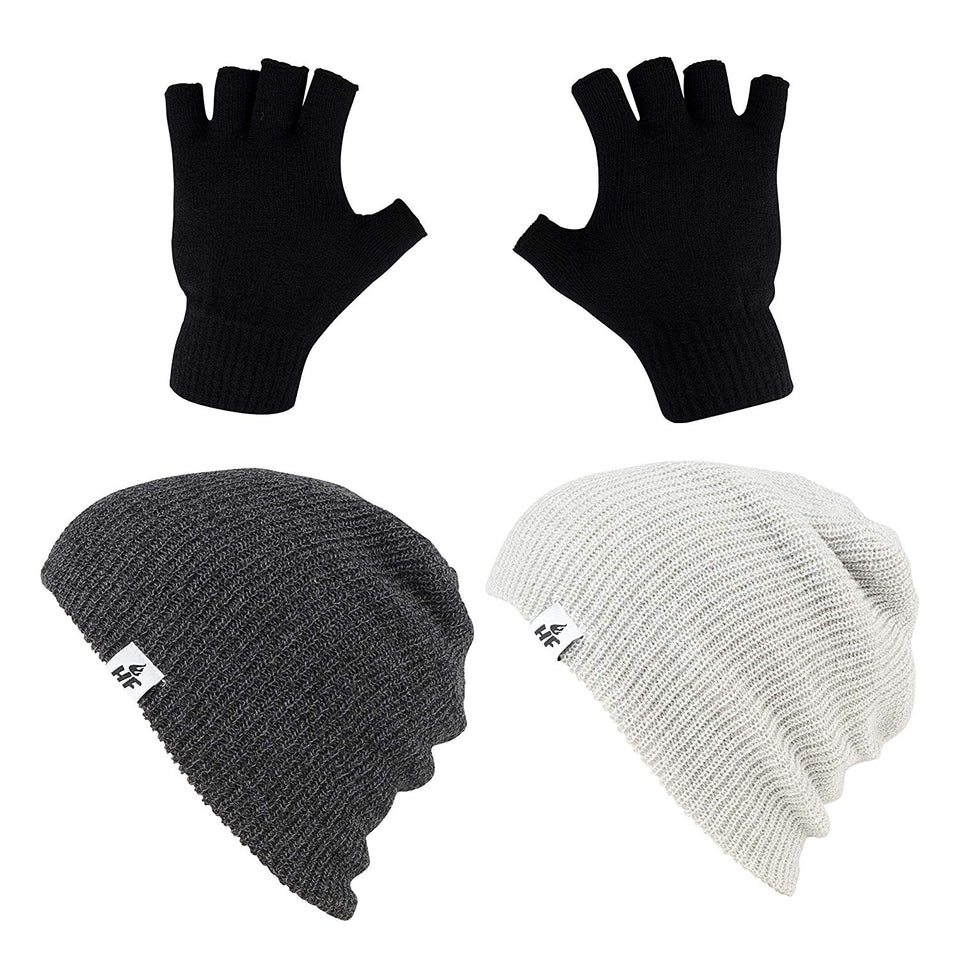 Hot FET - Conjunto de 2 Gorros Unisex de Invierno para Hombre y Mujer